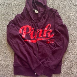 Pink Victoria’s Secret Zip Up Hoodie Jacket